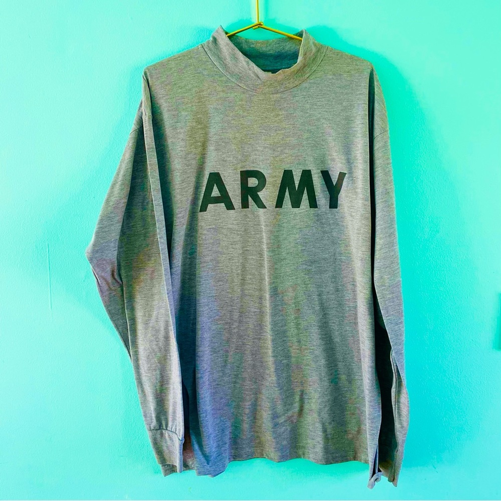 ARMY long sleeve shirt XL Physical Fitness Uniform VTG 90s